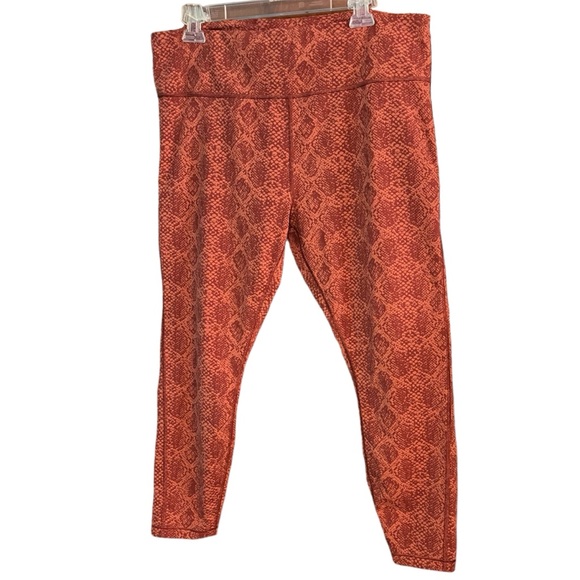 Athleta Ultimate Snake 7/8 Tight in Orange Women’s Size XL - Picture 4 of 11